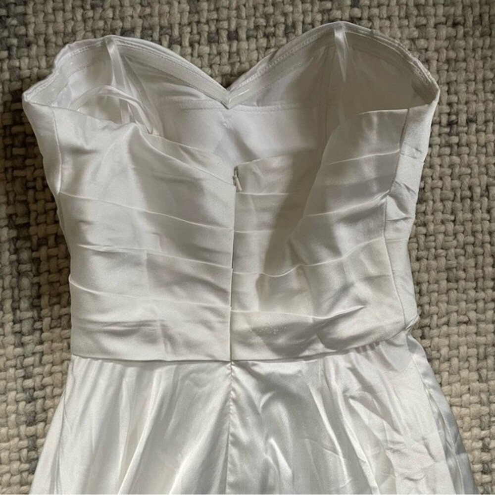La Femme Strapless Slit Satin Ballgown 2 - Picture 6 of 7